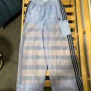 Adidas Sheer Pants with Black Stripes